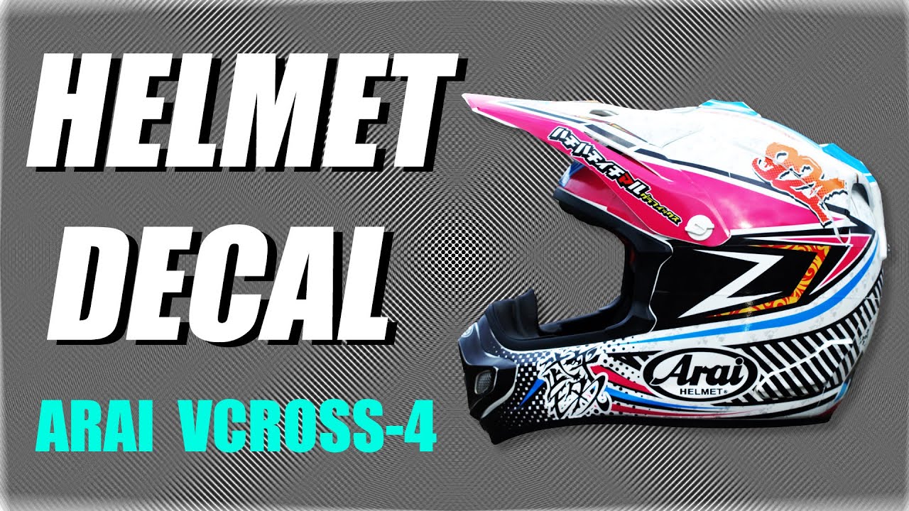 ヘルメットデカール（ARAI-VCROSS4)カーラッピング素材 - YouTube
