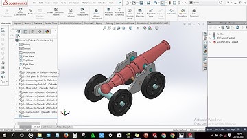 How to design Canon assembly in solidworks