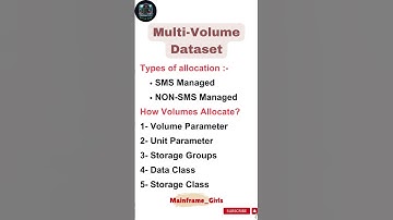 How Multi-Volume is allocated #mainframes #youtube #education #learnning #shortvideo #volume #trend