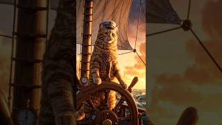 Cat Captain Sailing Into the Sunset 🐱⛵”