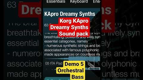(App) Korg KApro Dreamy synths sound demo 5