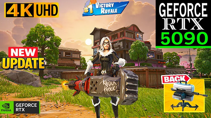 Fortnite NEW UPDATE Gameplay | RTX 5090 4K Max Graphics + Ray Tracing ON | Black Cat Skin #fortnite