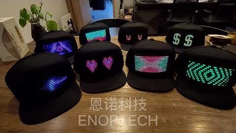 RGB PROGRAMMABLE APP LED DJ HAT/CAP SUPPORT DIY/TEXT/ANIMATION/GRAFFITI