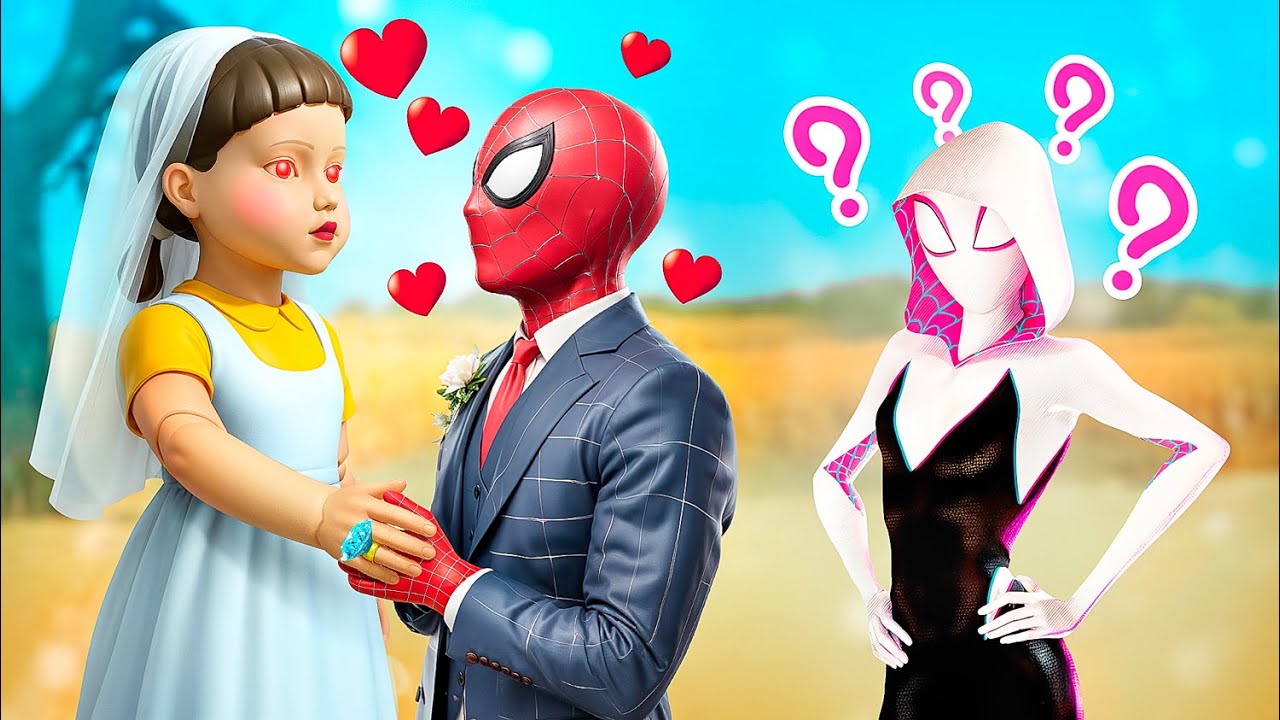Squid Game Doll Stole Gwen Stacy's Boyfriend / Spider Man Fell In Love With a SGD