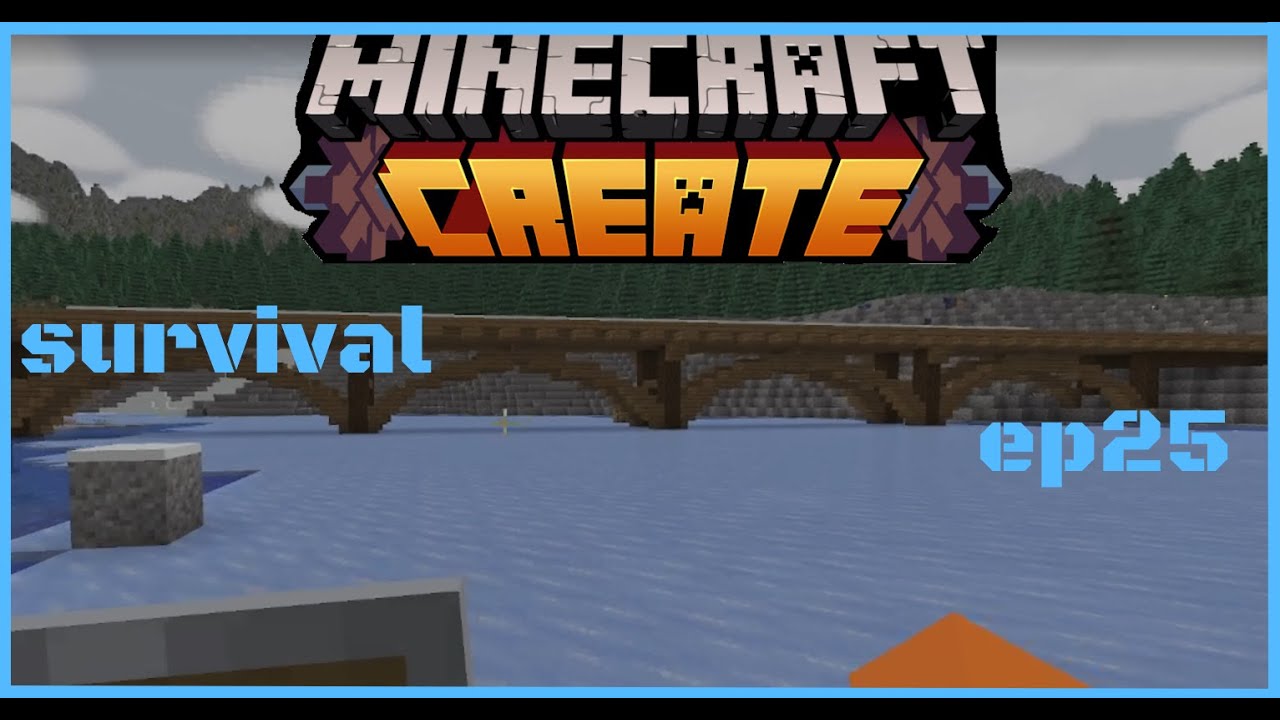 (building the bridge and storage system) Minecraft create mod ep 25
