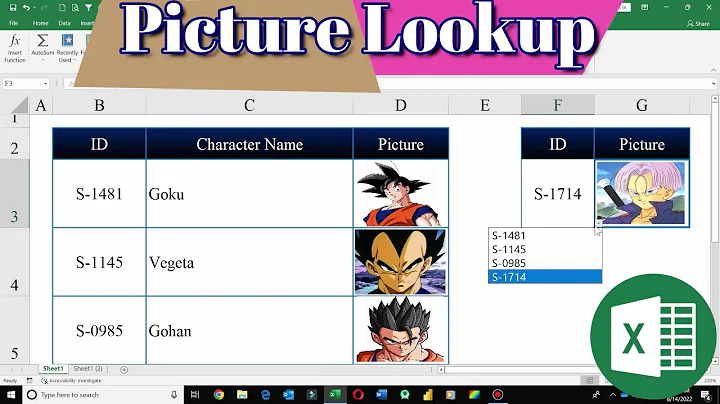 How To Create Picture Lookup In Excel 👉 Image Vlookup 😃