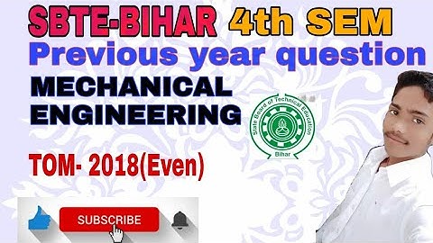 ||4th sem Mechanical engineering previous year question papers||TOM||Tom||