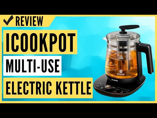 ICOOKPOT Electric Kettle Temperature Control Glass Tea Kettle Programmable  Control Tea Pot, 2 Liter Stainless Steel Tea Maker & Coffee Kettle with Tea