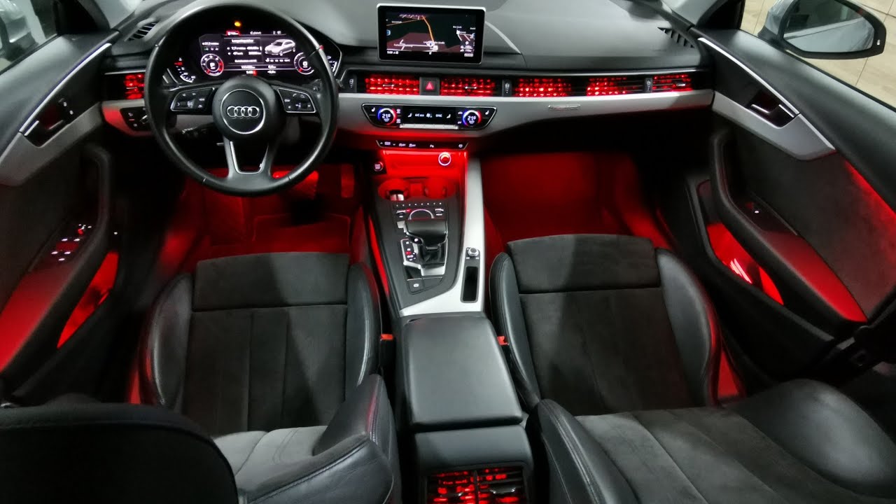Ambientebeleuchtung Audi A4 B9 Volle Paket !!! YouTube