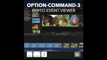 Final Cut Pro Shortcut | Option-Command-3 | Go to Event Viewer