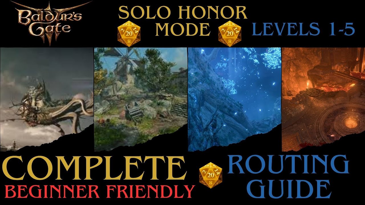 Baldur's Gate 3 Solo Honor Mode: Pathing & Routing guide levels 1-5 BEGINNER FRIENDLY - YouTube