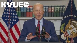 President Joe Biden speaks about nationwide student protests