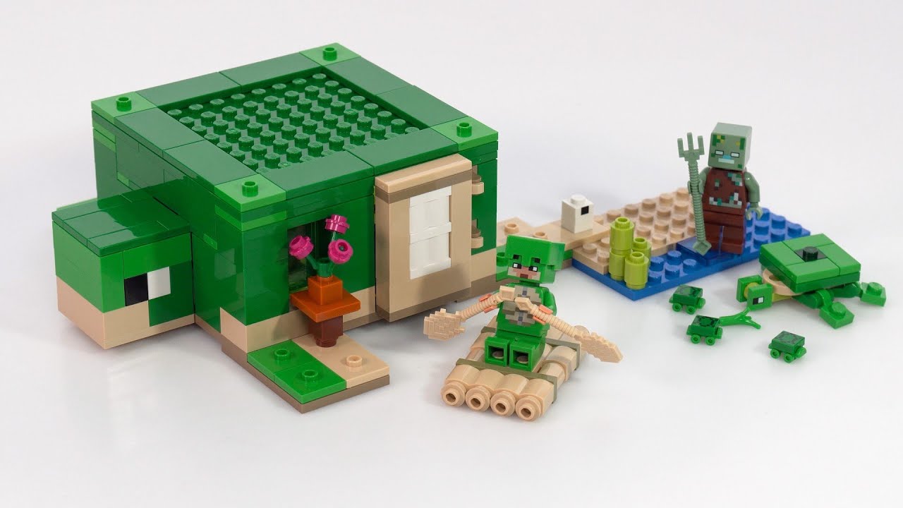 生地見本 24 LEGO Minecraft 2024 Turtle Beach House 21254 review! - YouTube