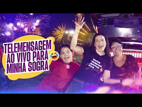 TELEMENSAGEM AO VIVO PARA MINHA SOGRA 😱