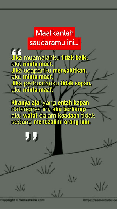 Maafkanlah saudaramu ini#hasnahria3875#feedshorts#9perintahallah#pahalahsegelasair#lelakimuslim#ilmu