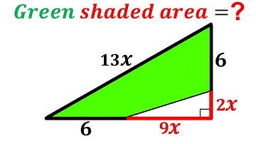 Can you find area of the Green shaded region? | (Triangle) | #math #maths | #geometry