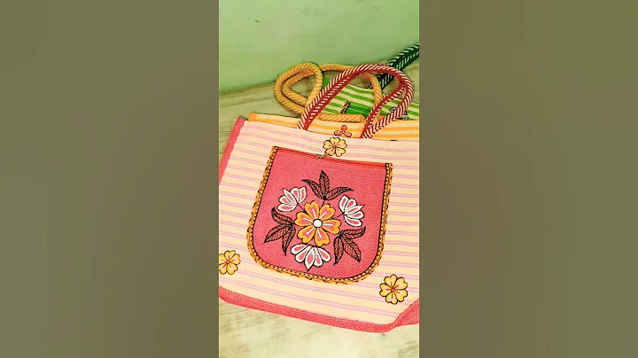 MADHUBANI PAINTED TOTE BAG🛍️ #jutebag #shorts