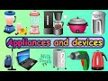 Common household appliances and devices names  with pictures and correct pronunciation