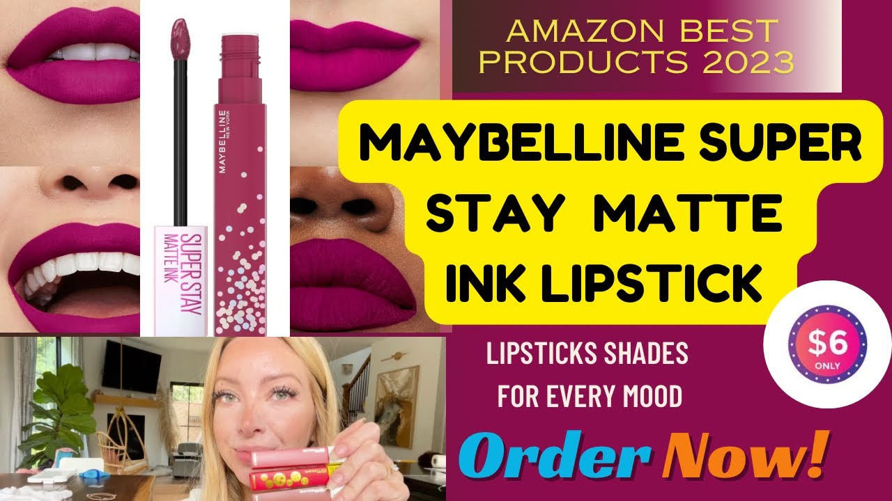 MAYBELLINE New York Super Stay Matte Ink Liquid Lipstick| Honest reviews | Amazon best makeup 2023🔥