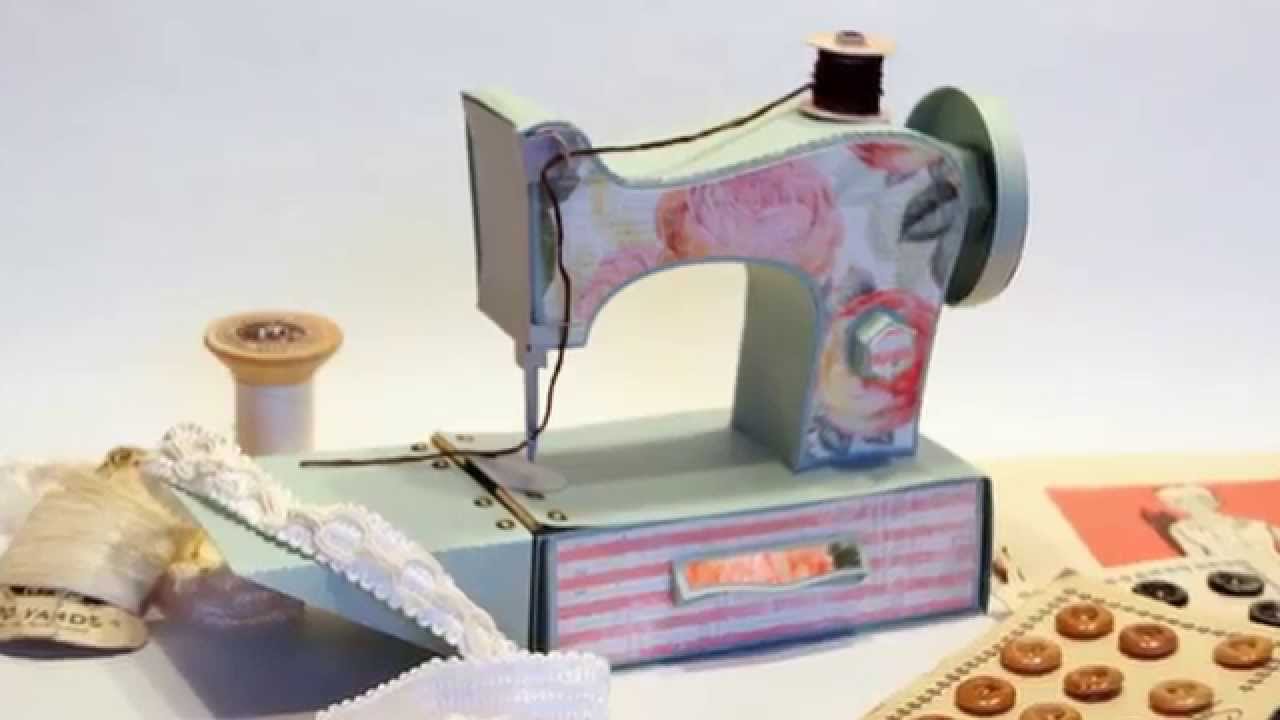 Download 3D Vintage Sewing Machine SVG Paper Crafting Pattern - YouTube