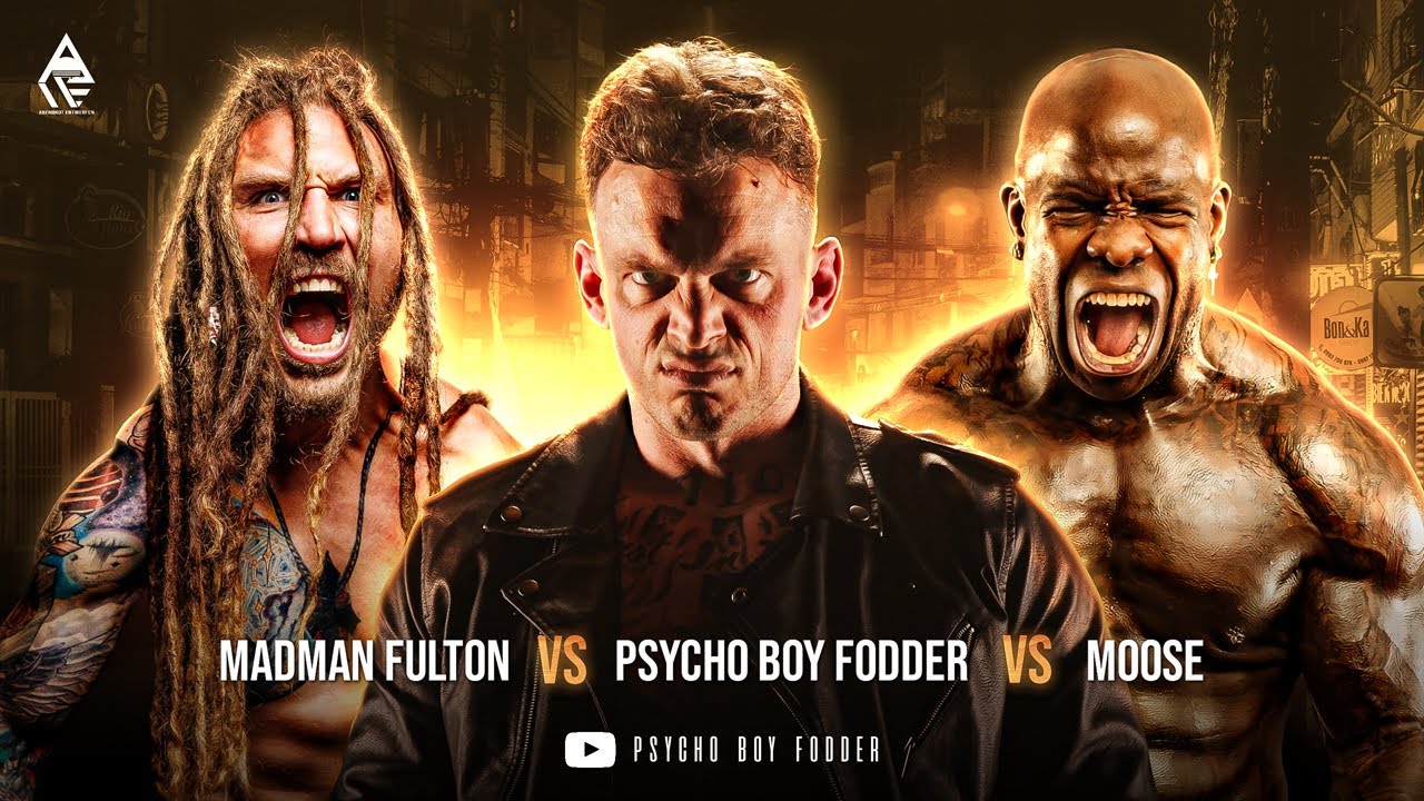 Fodder w/ Psycho Girl Angelina Love vs Moose vs Fulton Triple Threat