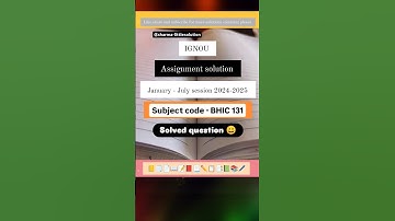 IGNOU BHIC 131 Assignment in Hindi #ignou #ignouassignment #university #world #shorts #shortvideo