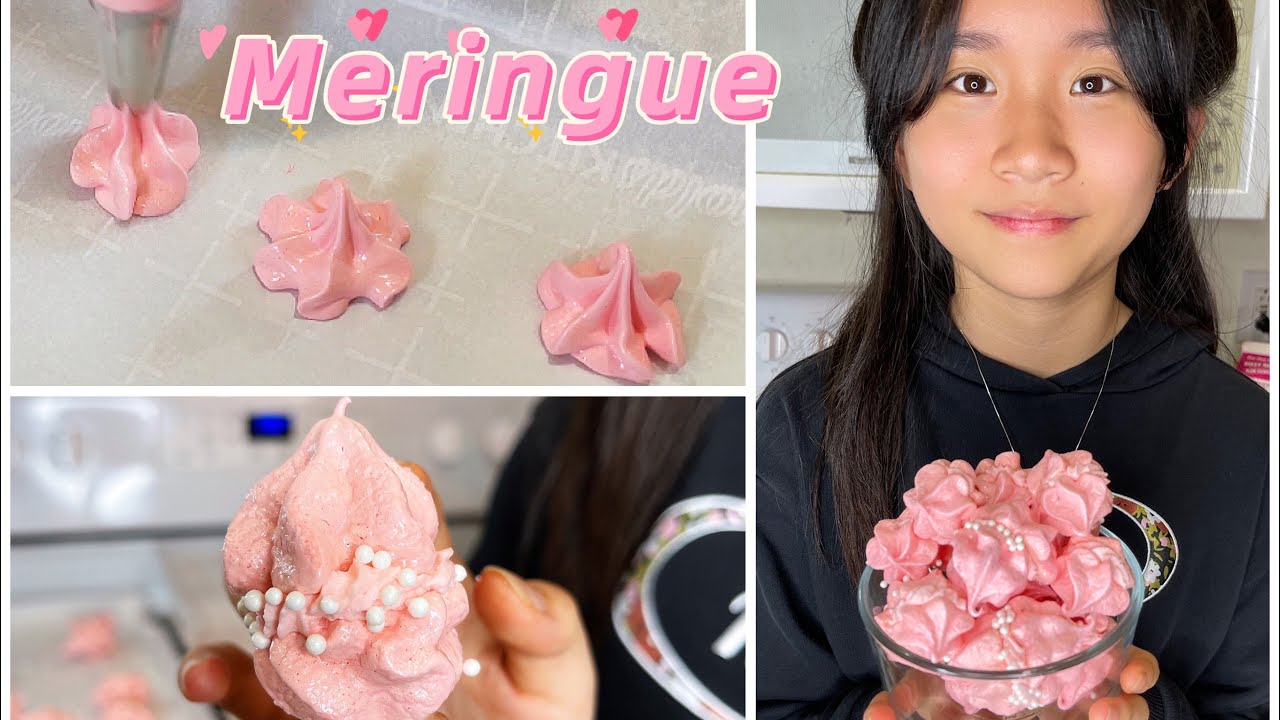Pink Vanilla Cotton Candy Meringues! | Janet and Kate
