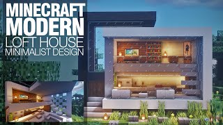 Minecraft Build : How To Build Modern Loft House  : A Real Architect's Design