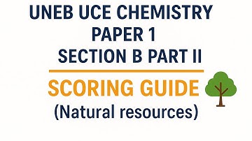 UNEB UCE Chemistry 2025 | Paper 1 Section B Scoring Guide (Natural Resources)