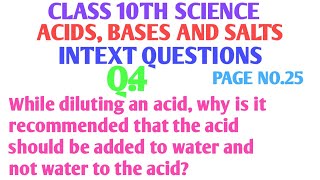 While diluting an acid why is it recommended that the acid should be added to water and not water ..