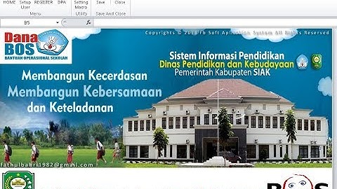 Aplikasi Sistem Informasi Pengelolaan Dana BOS Berbasi VBA Excel Macro