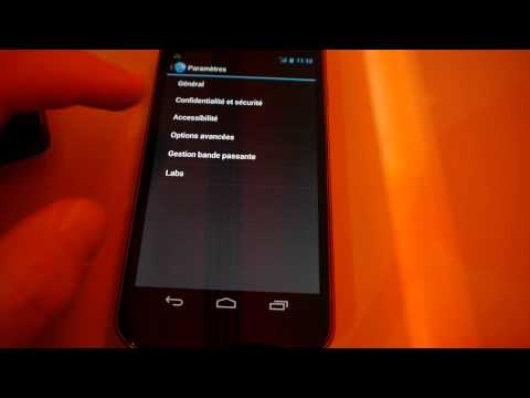 Android 4 ICS : Paramètres du navigateur et bug sur la "version ordinateur" sur Galaxy Nexus