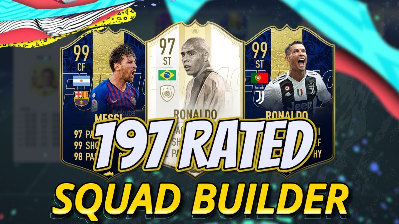 INSANE 197 RATED SQUAD FT. MESSI & RONALDO - FIFA19 Ultimate Team