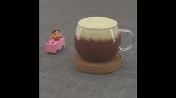 Creamy Hot Chocolate 🍫☕ #3d #blender3d #food
