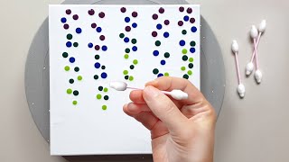 (876) Cotton Swab Painting Technique | Acrylic Painting for Beginners