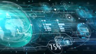 Infographics on network communications and data streams