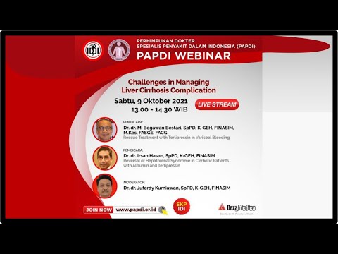 Webinar dengan tema "Challenges in Managing Liver Cirrhosis Complication"