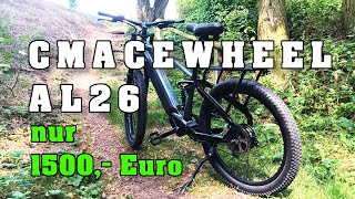 CMACEWHEEL AL26, sehr günstiges Fully E-Mountainbike mit Drehmomentsensor