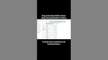 #Tableau : Data visualization using FIRST() and LAST() to display Top N & bottom N customers