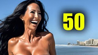 Secret Beach Where Gorgeous Women Over 50 Tan🔥Must See Natural  Attractively Dressed Older