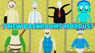 [09/15 UPDATE] How to get ALL 7 NEW BACKROOM MORPHS in BACKROOMS MORPHS! - Roblox