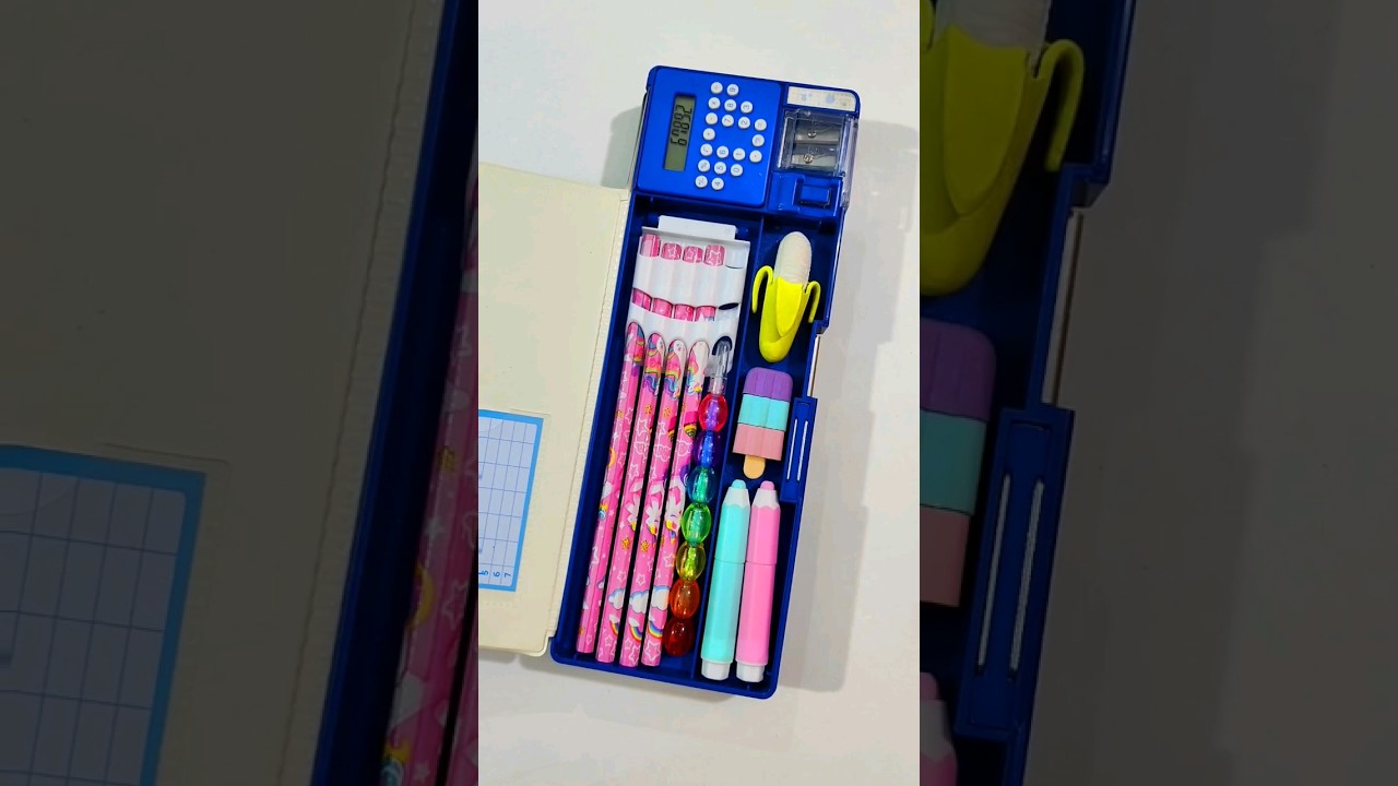 Huge Space Calculator Pencil Case, Filling Stationery, Geometry Box 