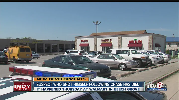 Man who shot self after police chase dies