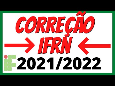 Correção IFRN 2021/2022 | Exame de seleção 2021/2022 | Proitec 2021/2022 | Correção Completa.