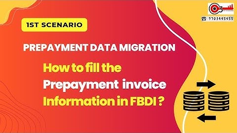 1st scenario -Prepayment Data Migration - How to fill the Prepayment invoice information in FBDI?