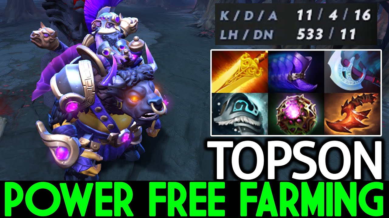 ⁣TOPSON [Alchemist] Power Free Farming Solo Mid 1000 GPM Dota 2