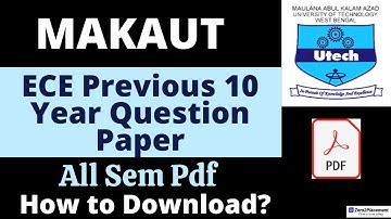 MAKAUT Previous 10 Years Offline Exam Questions & Organizer PDF | Study Notes | Download Questions|