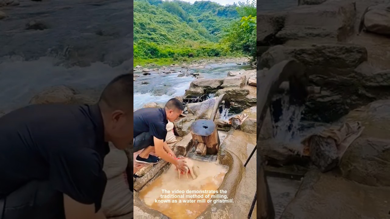 From Grain to Flour: The Traditional Water Mill in Action