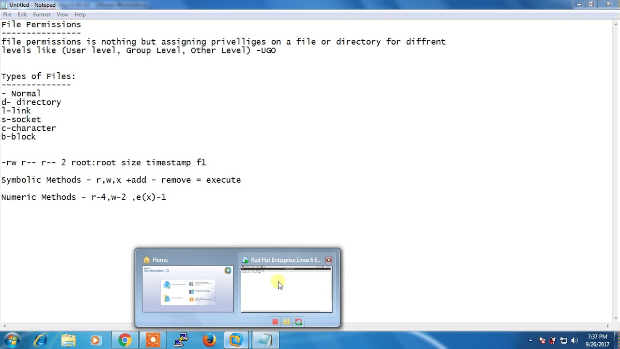 File Permissions in Linux Telugu - YouTube