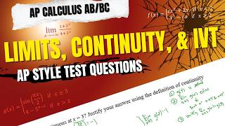 Player Profile Limits, Continuity, & IVT | Unit 1 Review | AP Style Test Questions | AP Calculus AB & BC |